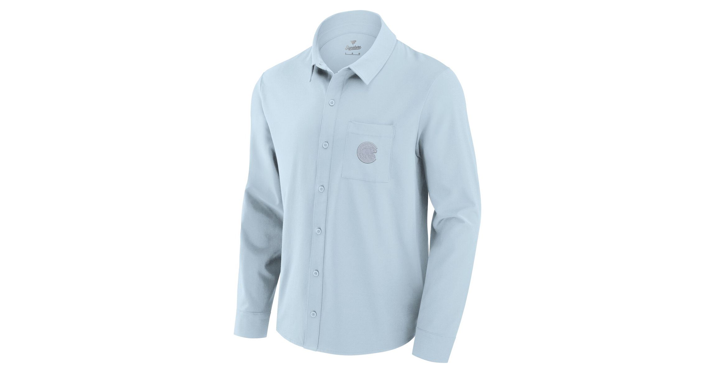 MLB Fanatics Light Chicago Cubs Front Office Long Sleeve Button-Up Shirt