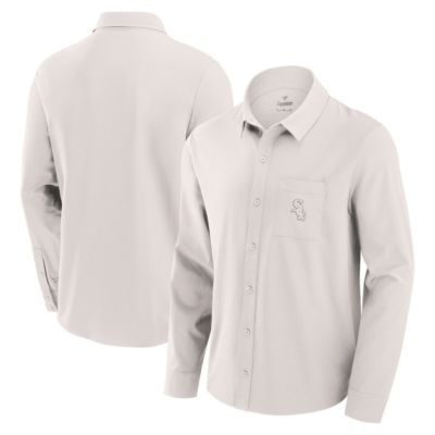 Men's Chicago White Sox MLB Fanatics Chicago Sox Front Office Long Sleeve Button-Up Shirt, Large