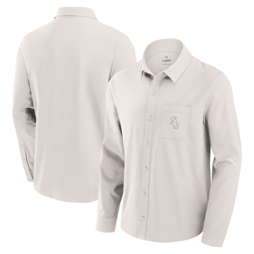 Chicago White Sox MLB Fanatics Chicago Sox Front Office Long Sleeve Button-Up Shirt