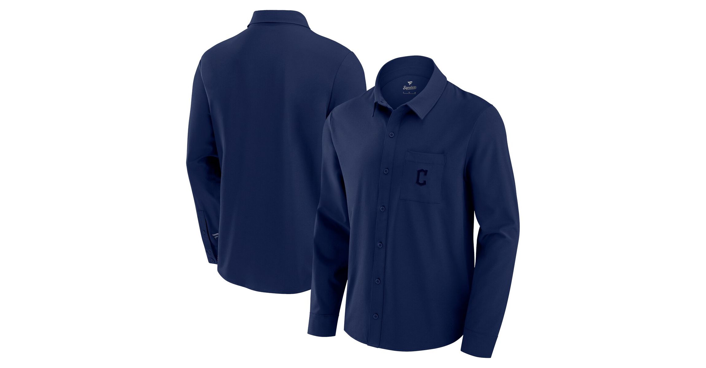 MLB Fanatics Cleveland Guardians Front Office Long Sleeve Button-Up Shirt