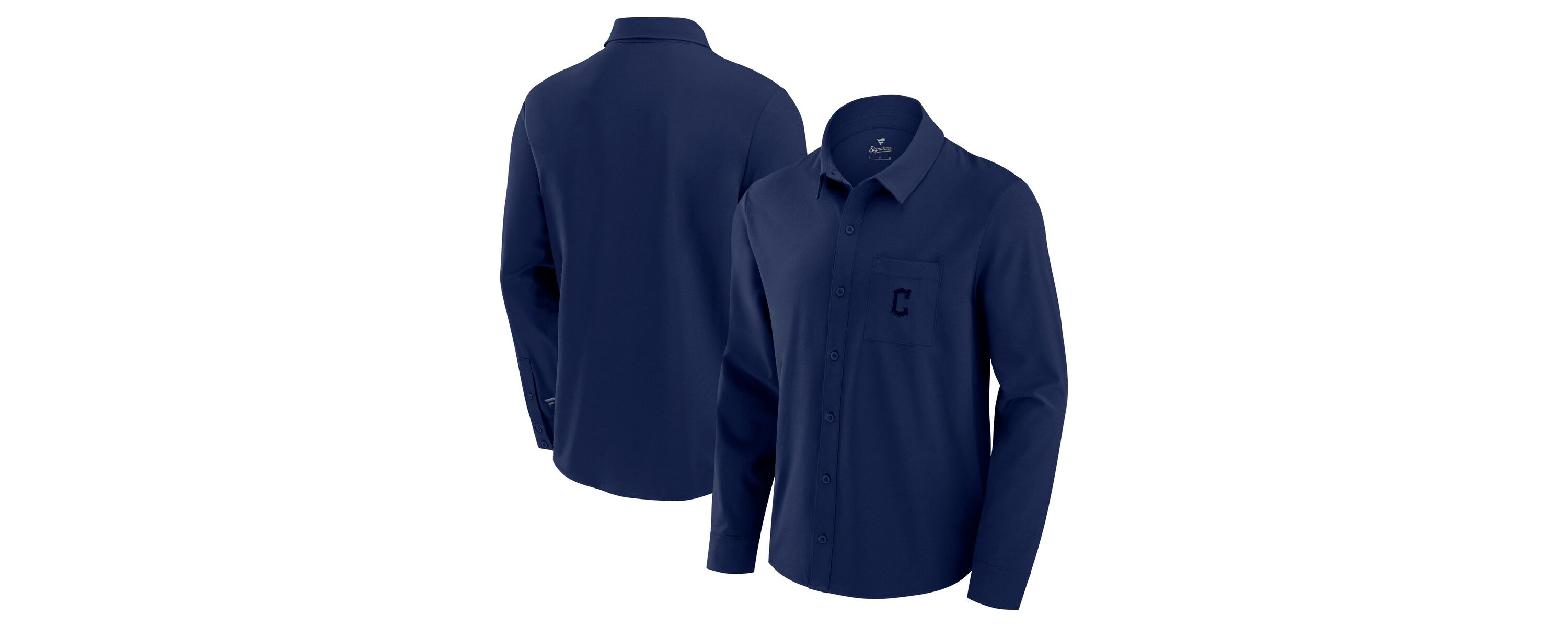 MLB Fanatics Cleveland Guardians Front Office Long Sleeve Button-Up Shirt
