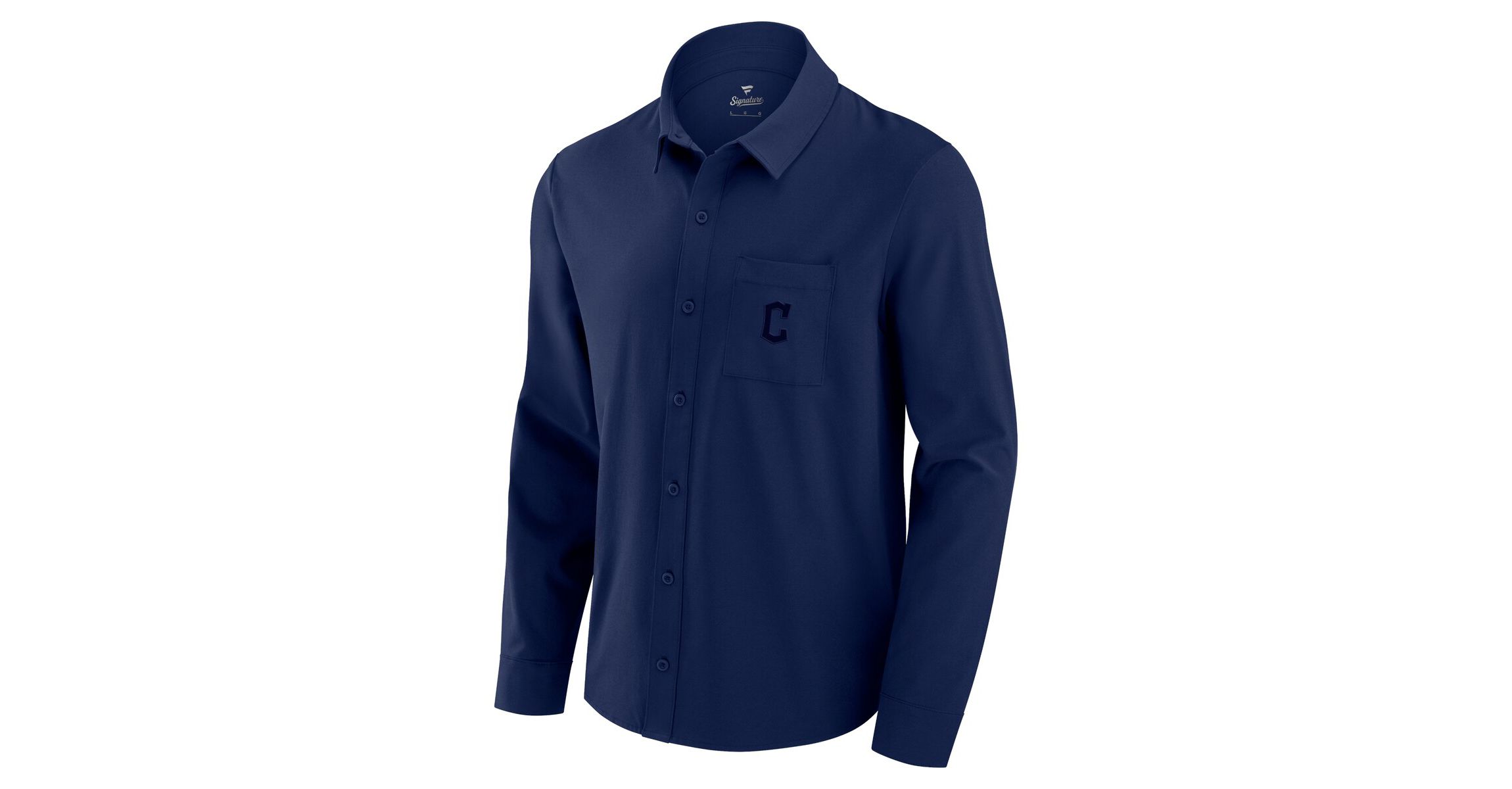 MLB Fanatics Cleveland Guardians Front Office Long Sleeve Button-Up Shirt