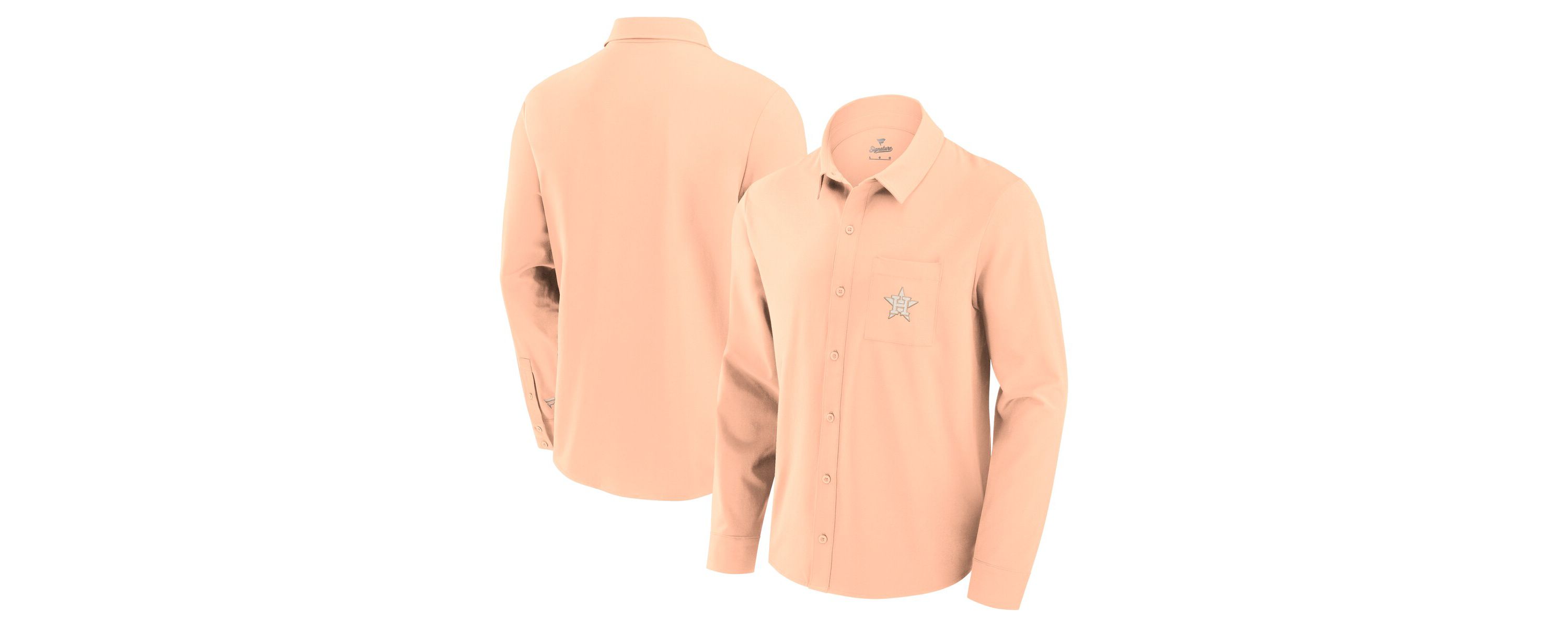 MLB Fanatics Light Houston Astros Front Office Long Sleeve Button-Up Shirt