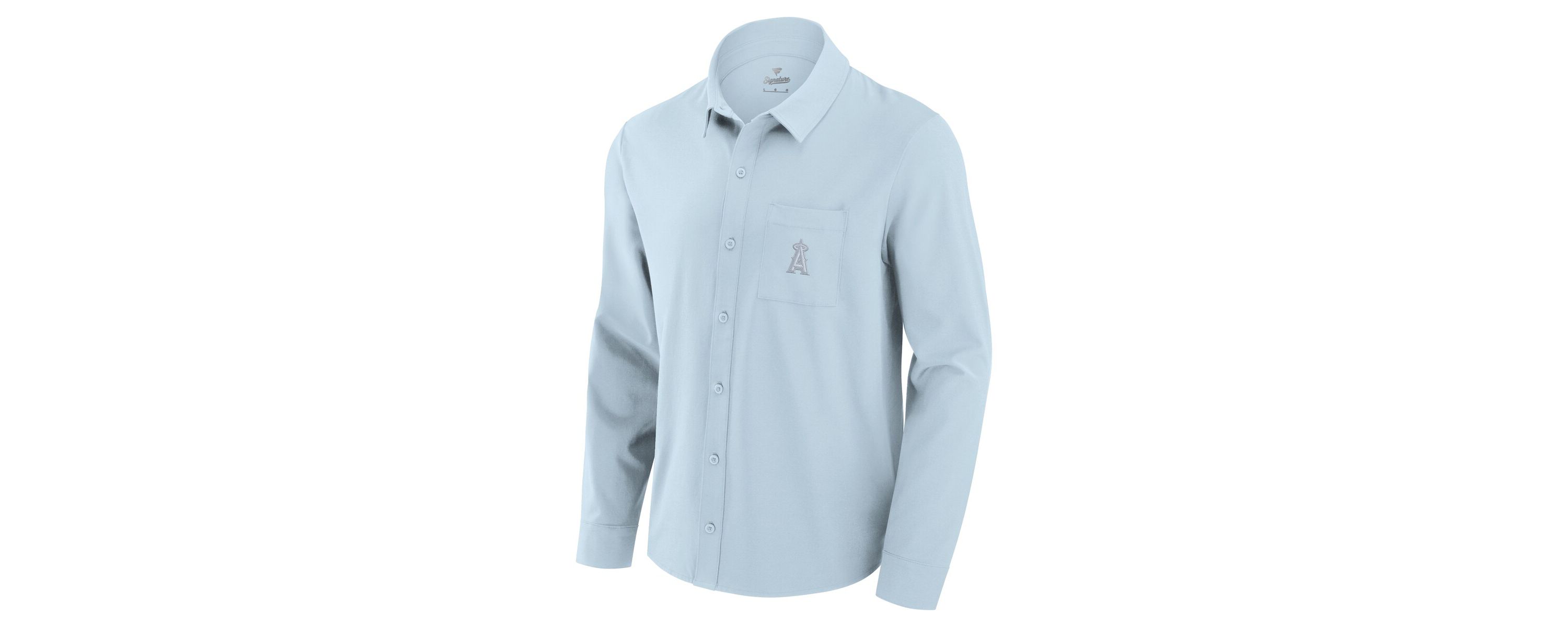 MLB Fanatics Light Los Angeles Angels Front Office Long Sleeve Button-Up Shirt