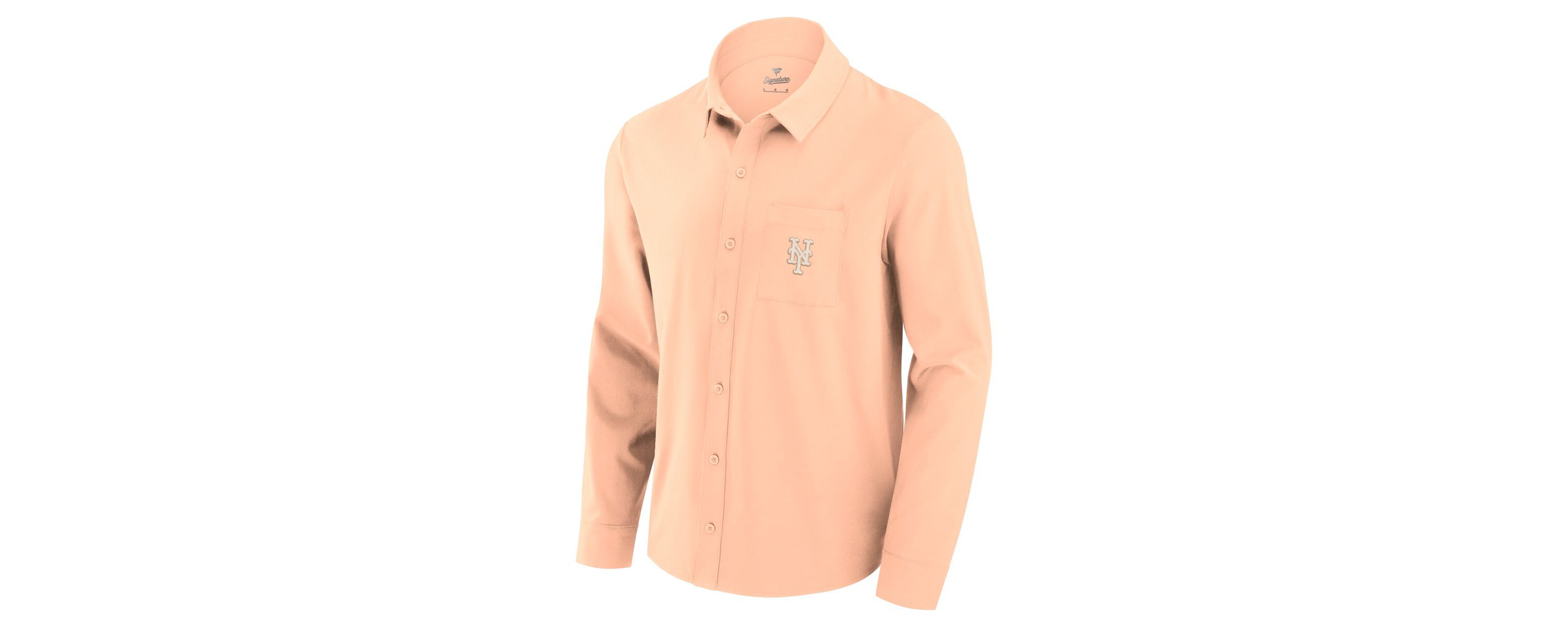 MLB Fanatics Light New York Mets Front Office Long Sleeve Button-Up Shirt