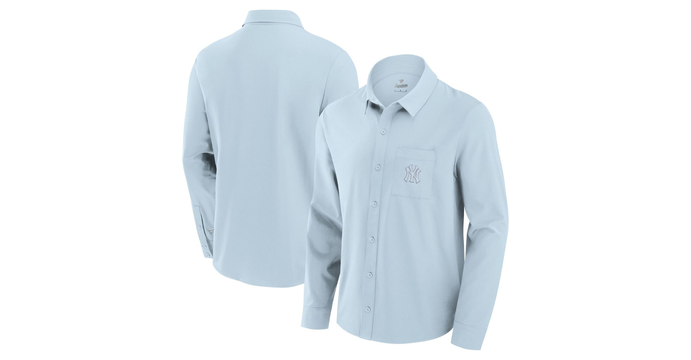 MLB Fanatics Light New York Yankees Front Office Long Sleeve Button-Up Shirt