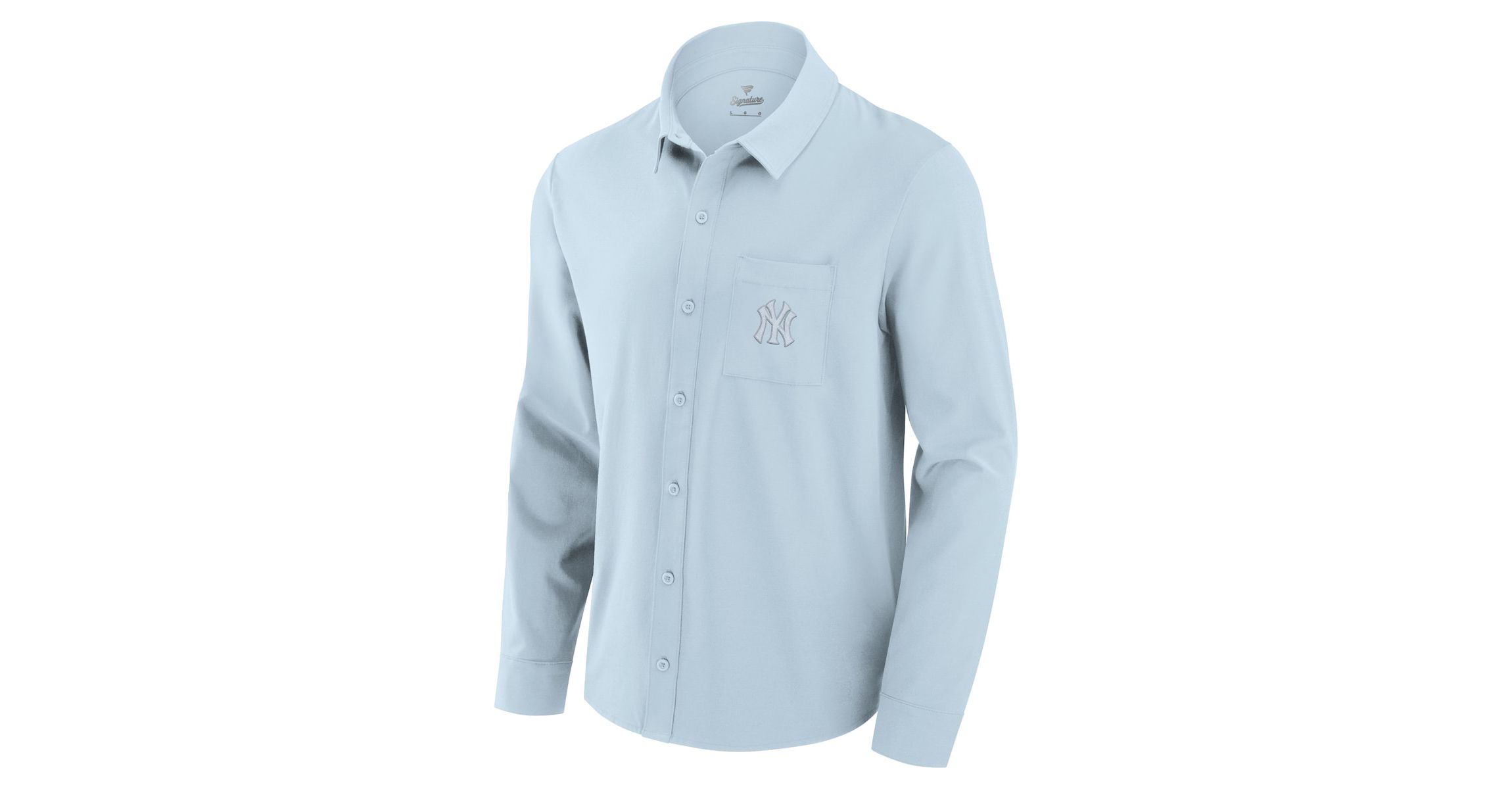 MLB Fanatics Light New York Yankees Front Office Long Sleeve Button-Up Shirt