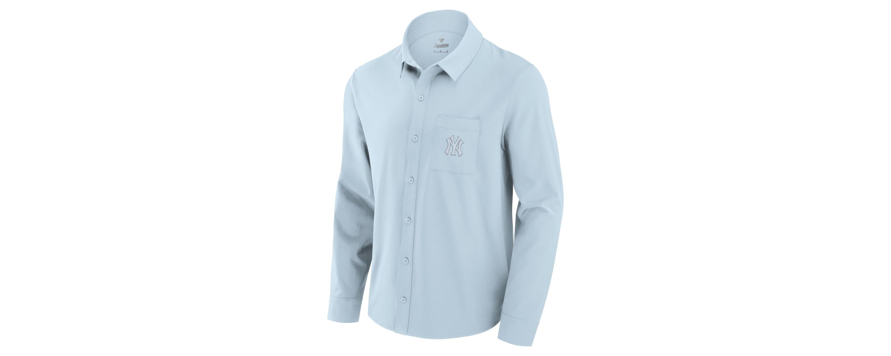 MLB Fanatics Light New York Yankees Front Office Long Sleeve Button-Up Shirt