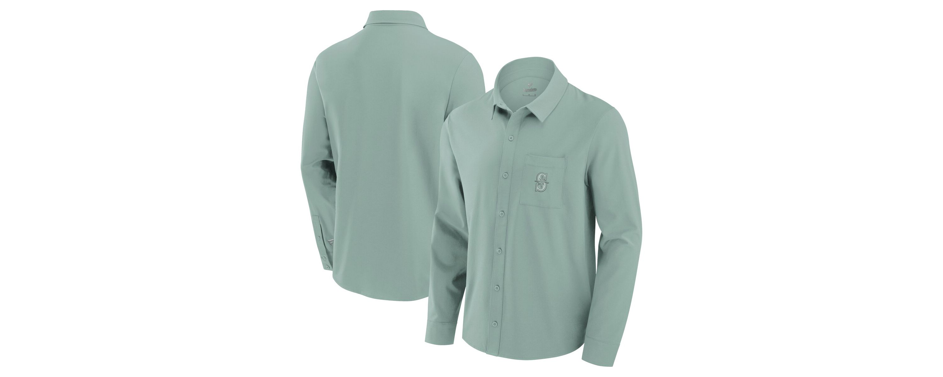 MLB Fanatics Seattle Mariners Front Office Long Sleeve Button-Up Shirt