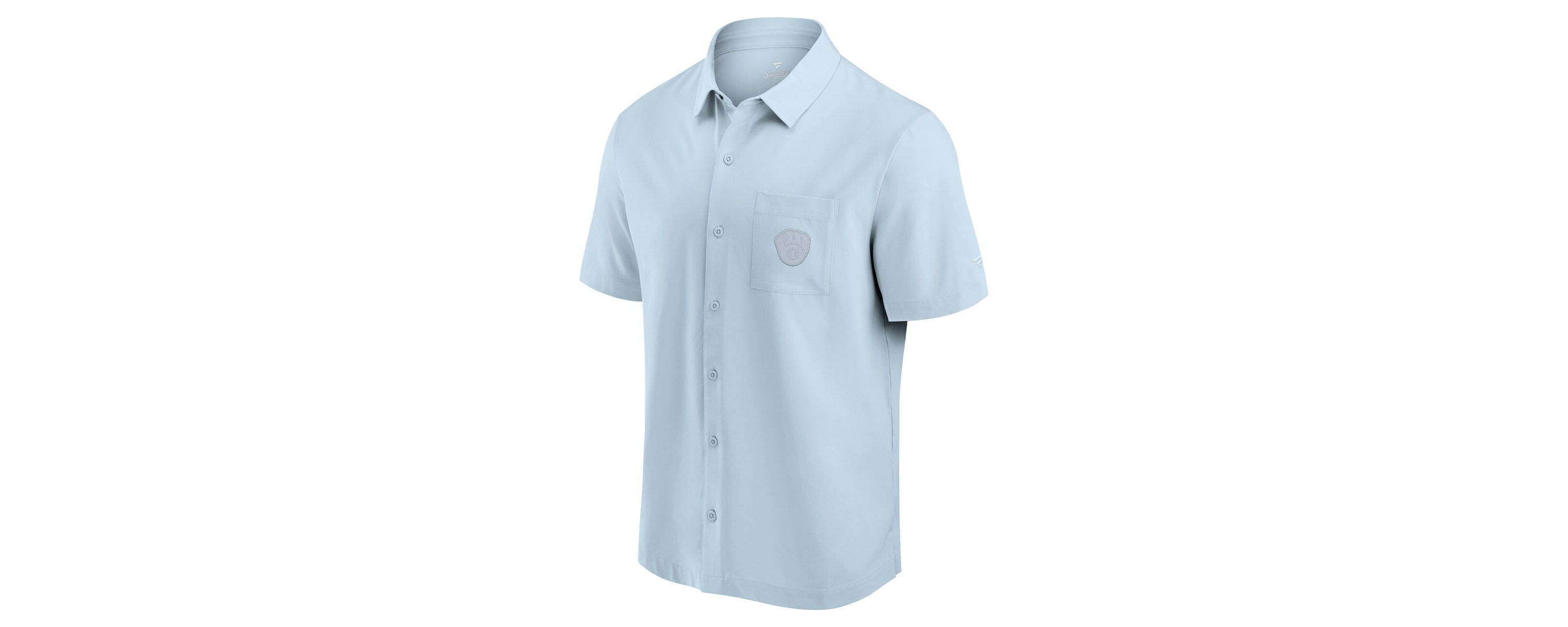 MLB Fanatics Light Milwaukee Brewers Front Office Button-Up Shirt