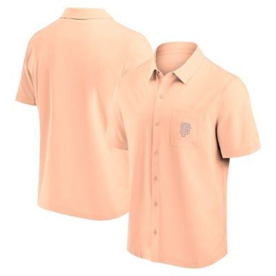 Men's MLB Fanatics Light San Francisco Giants Front Office Button-Up Shirt, Pink, 5XL