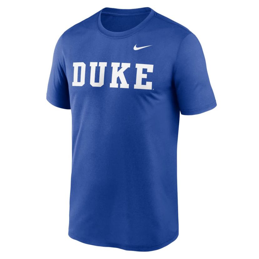 Duke Blue Devils NCAA Nike Duke Devils Primetime Legend Wordmark T-Shirt