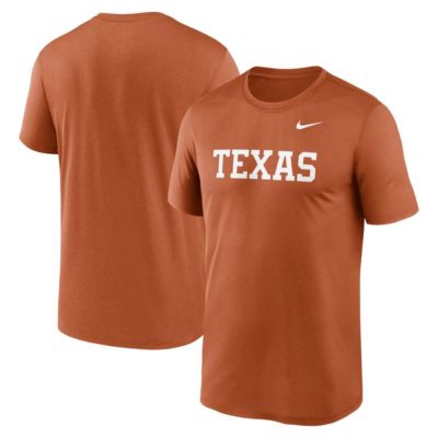 Men's NCAA Nike Texas Texas Longhorns Primetime Legend Wordmark T-Shirt, Orange, 2XL