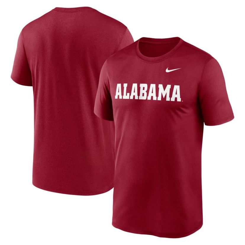 Alabama Crimson Tide NCAA Nike Alabama Tide Primetime Legend Wordmark T-Shirt