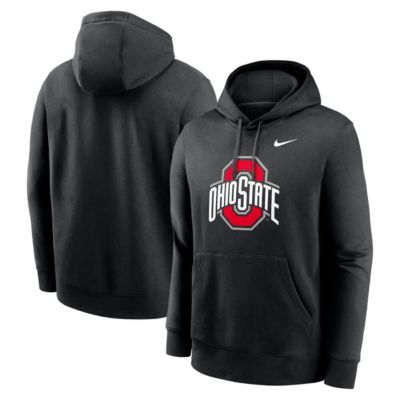 Men's NCAA Nike Ohio State Buckeyes Primetime Club Fleece Pullover Hoodie, Black, 2XL