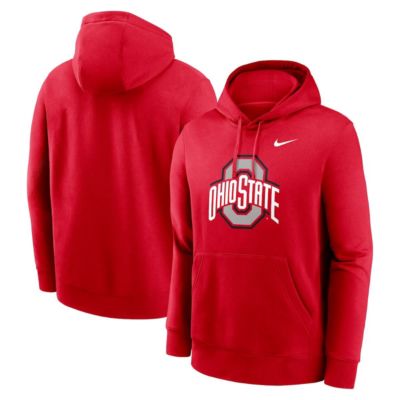 Men's NCAA Nike Ohio State Buckeyes Primetime Club Fleece Pullover Hoodie, Small
