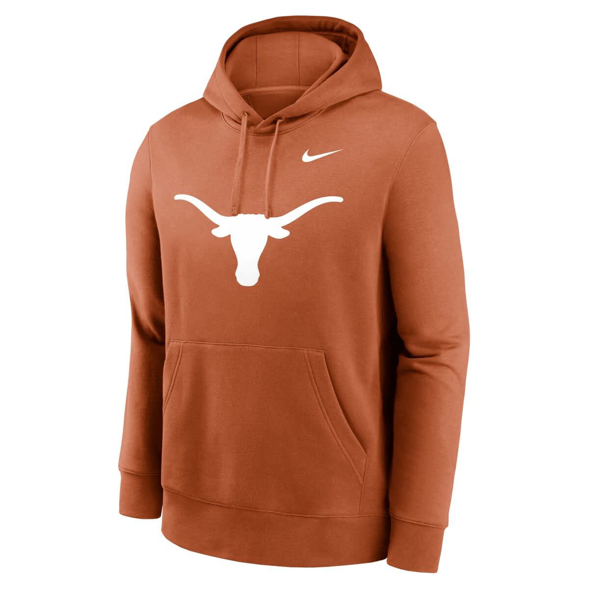 NCAA Nike Burnt Texas Longhorns Primetime Club Fleece Pullover Hoodie
