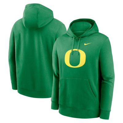 Men's NCAA Nike Oregon Ducks Primetime Club Fleece Pullover Hoodie, Green, Small