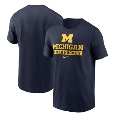 Men's NCAA Nike Michigan Wolverines Field Hockey T-Shirt, Navy Blue, Small