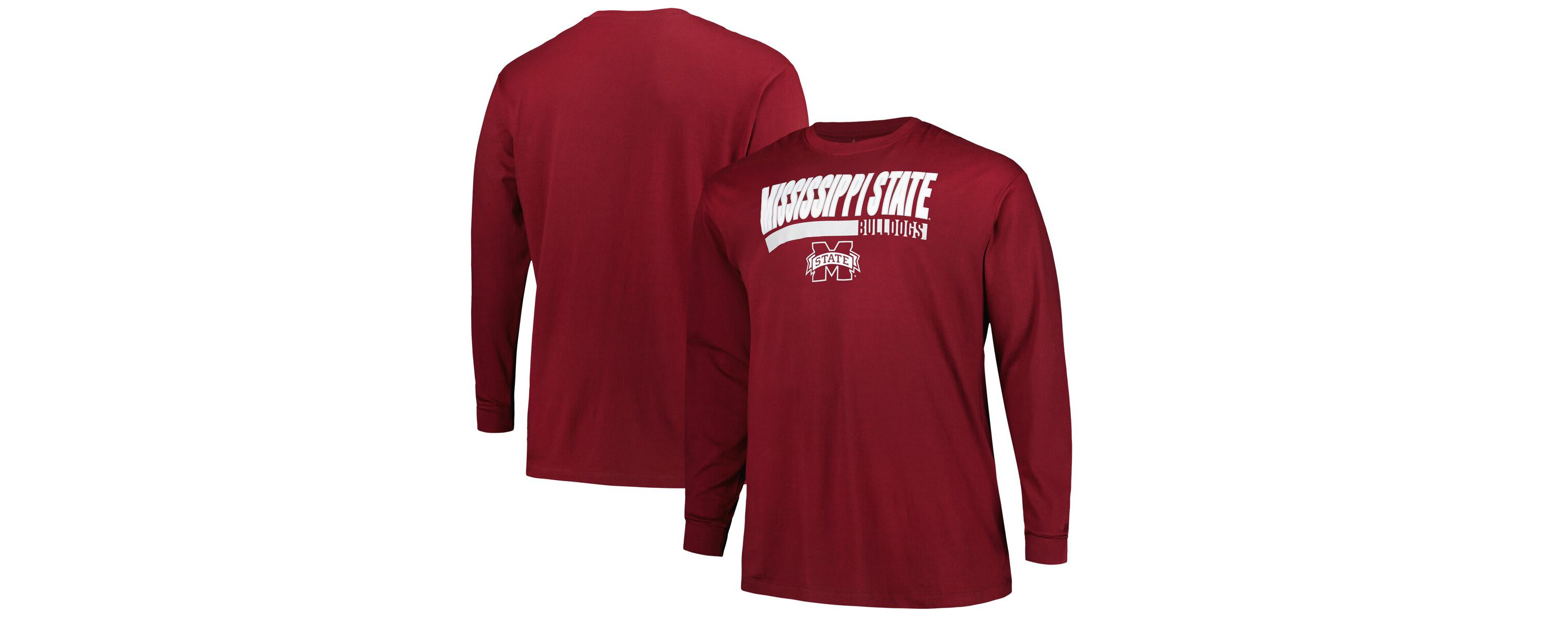 NCAA Mississippi State Bulldogs Big & Tall Two-Hit Long Sleeve T-Shirt