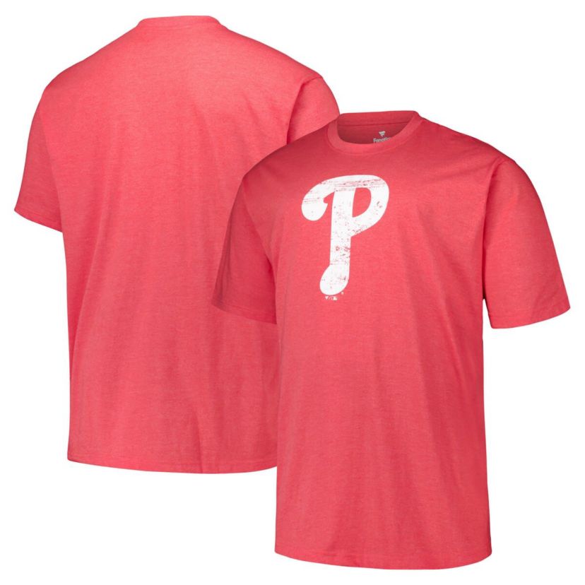 MLB Philadelphia Phillies Big & Tall Weathered Logo T-Shirt