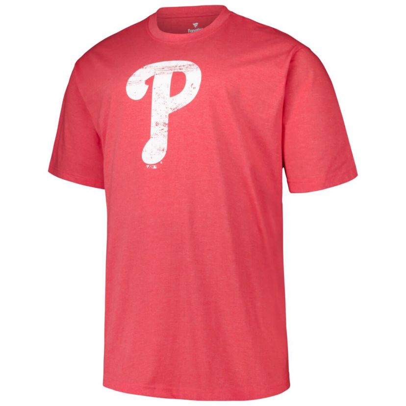 MLB Philadelphia Phillies Big & Tall Weathered Logo T-Shirt