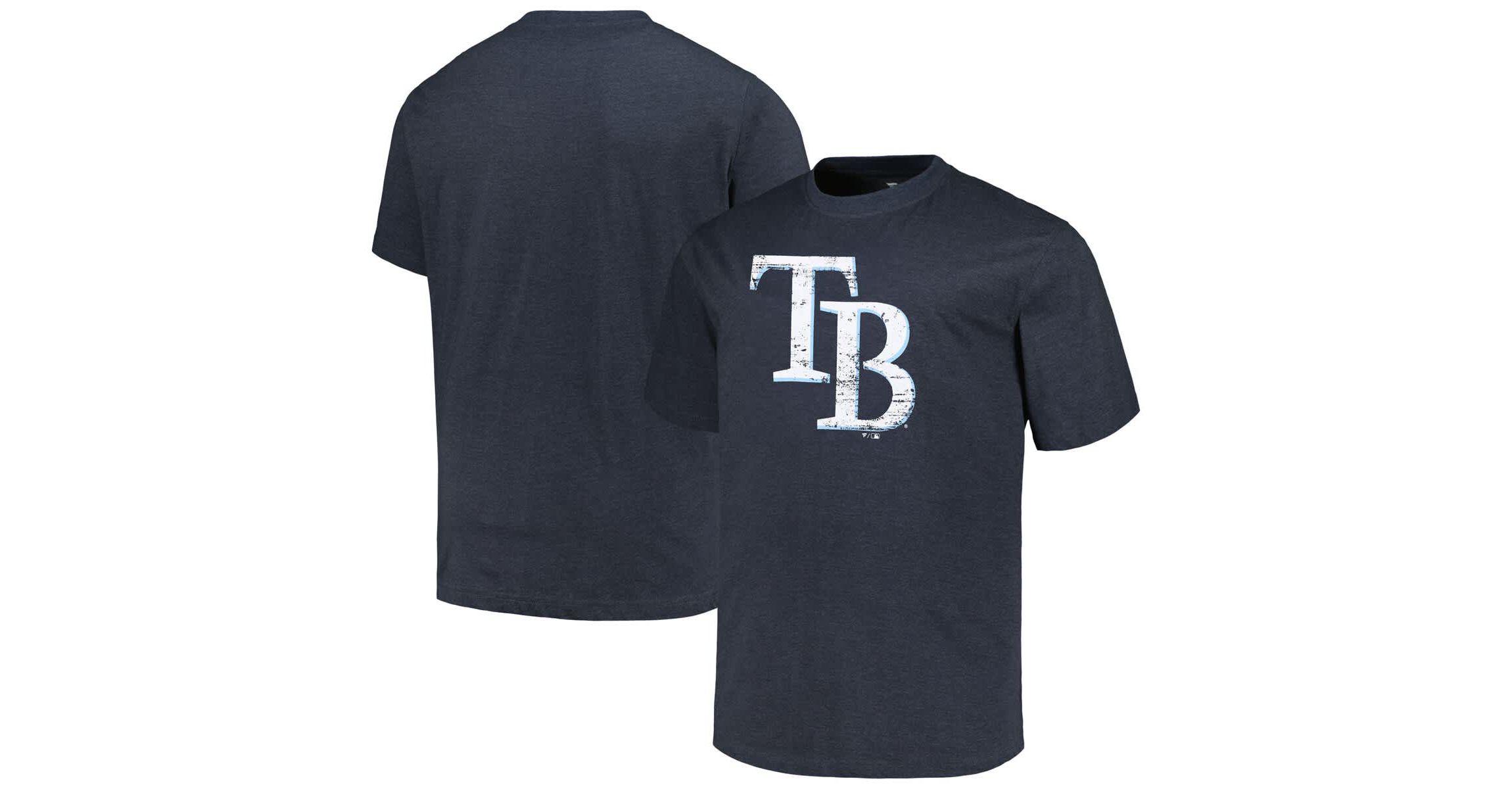 MLB Tampa Bay Rays Big & Tall Weathered Logo T-Shirt