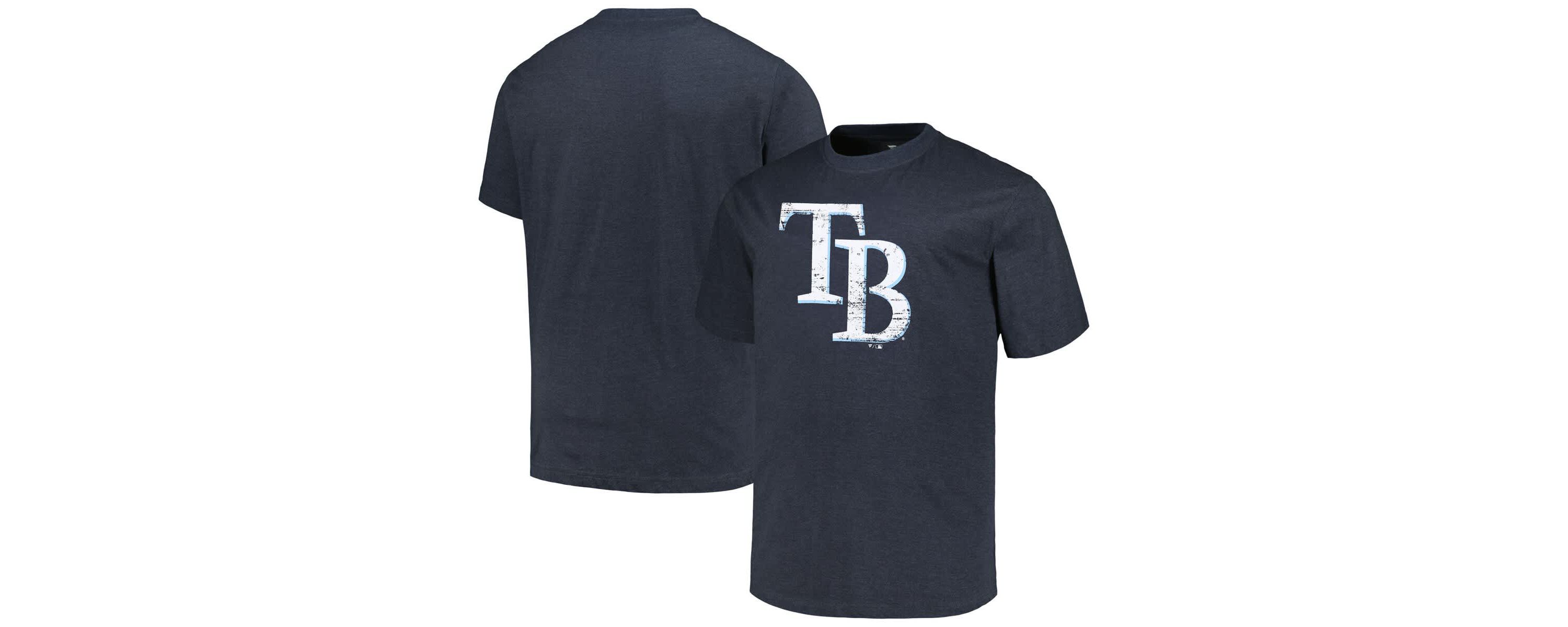 MLB Tampa Bay Rays Big & Tall Weathered Logo T-Shirt