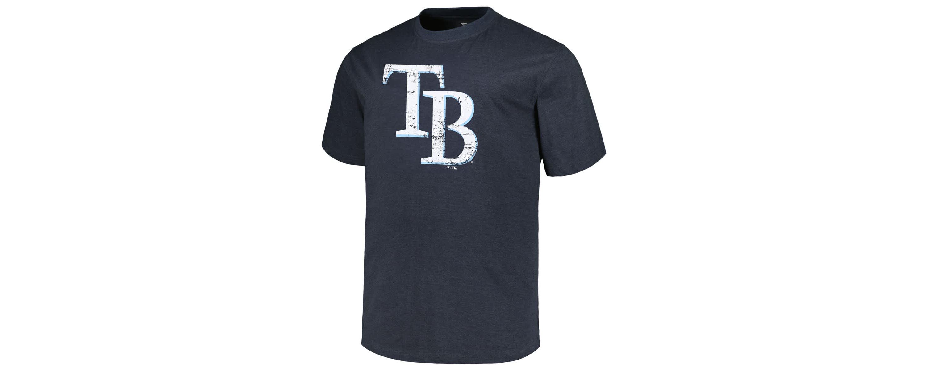 MLB Tampa Bay Rays Big & Tall Weathered Logo T-Shirt