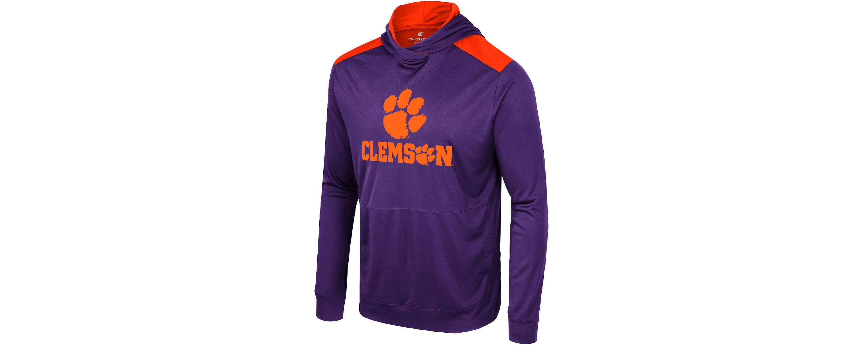 NCAA Clemson Tigers Warm Up Long Sleeve Hoodie T-Shirt