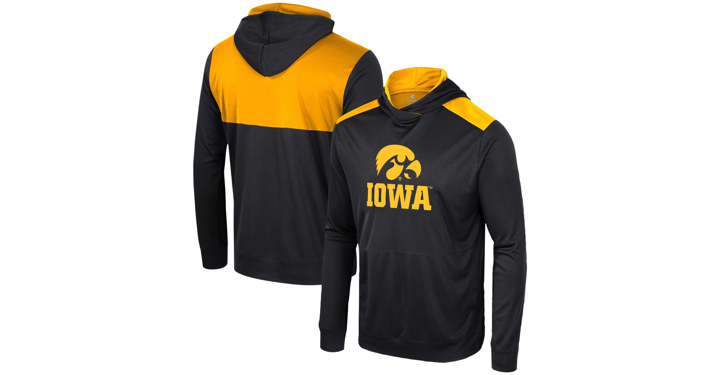 NCAA Iowa Hawkeyes Warm Up Long Sleeve Hoodie T-Shirt