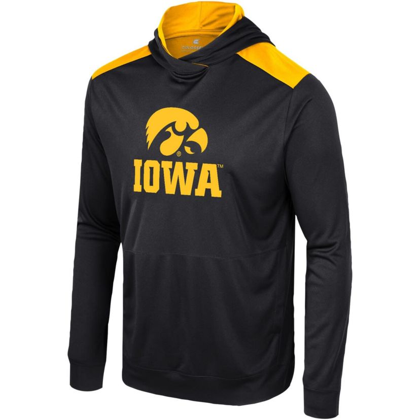 NCAA Iowa Hawkeyes Warm Up Long Sleeve Hoodie T-Shirt