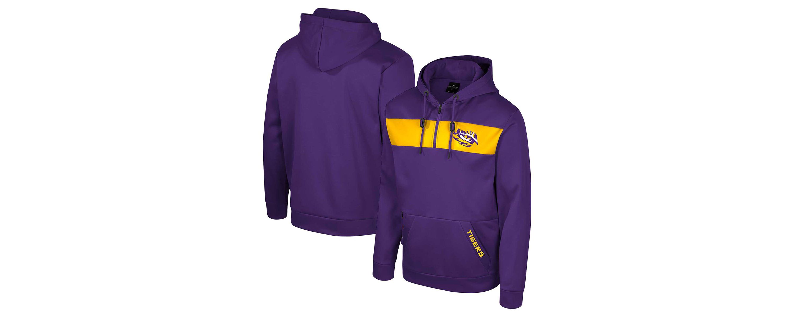 NCAA LSU Tigers Quarter-Zip Hoodie