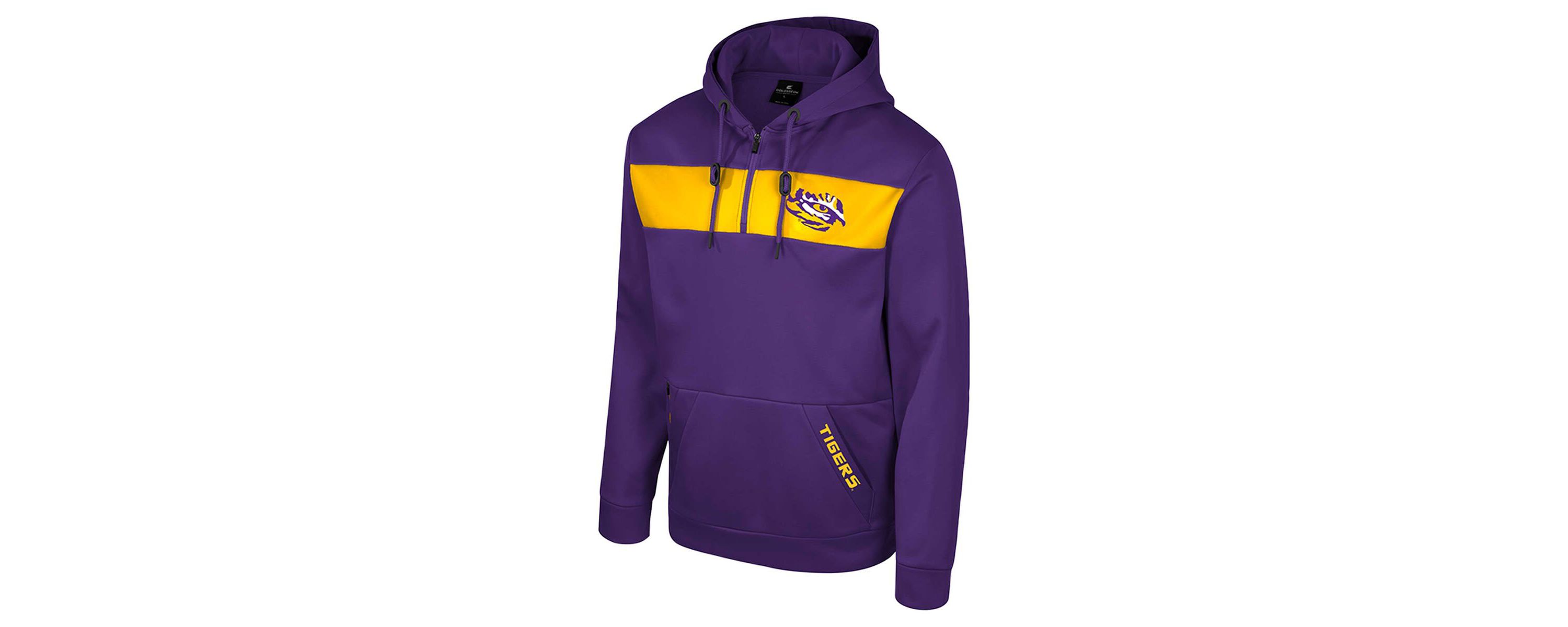 NCAA LSU Tigers Quarter-Zip Hoodie