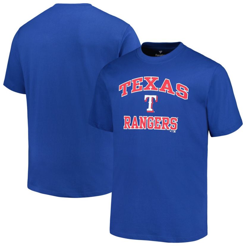MLB Texas Rangers Big & Tall Heart & Soul T-Shirt