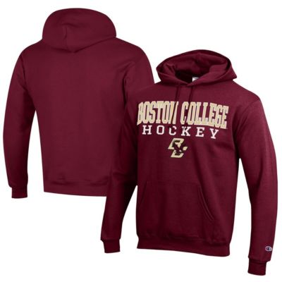 Champion Mens Boston College Eagles NCAA Boston NCAA Eagles Hockey Eco Powerblend Pullover Hoodie