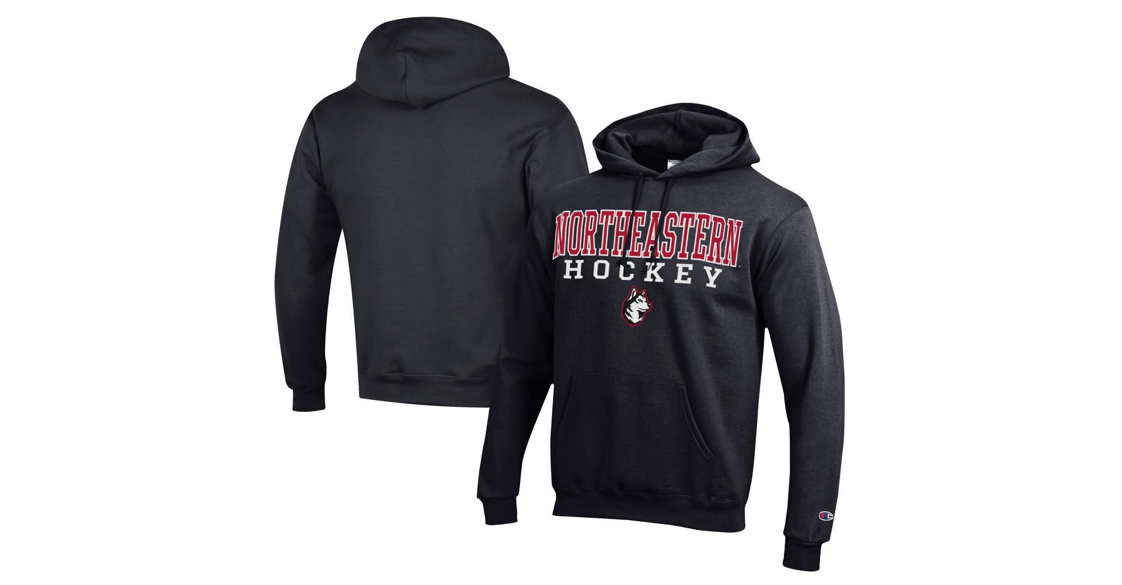 NCAA Northeastern Huskies Hockey Eco Powerblend Pullover Hoodie