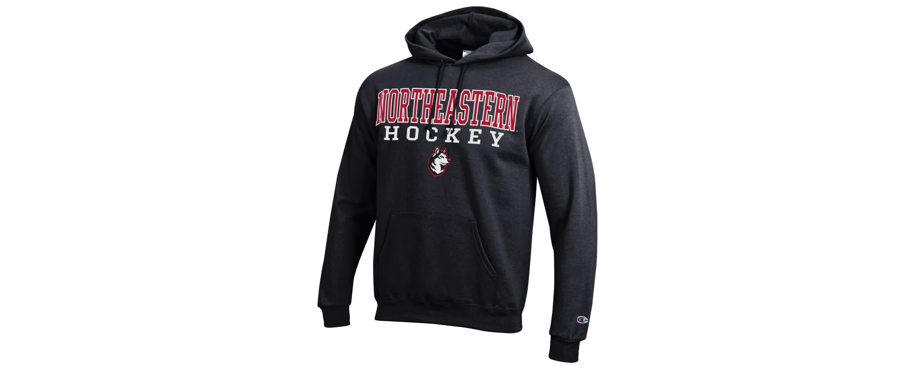 NCAA Northeastern Huskies Hockey Eco Powerblend Pullover Hoodie