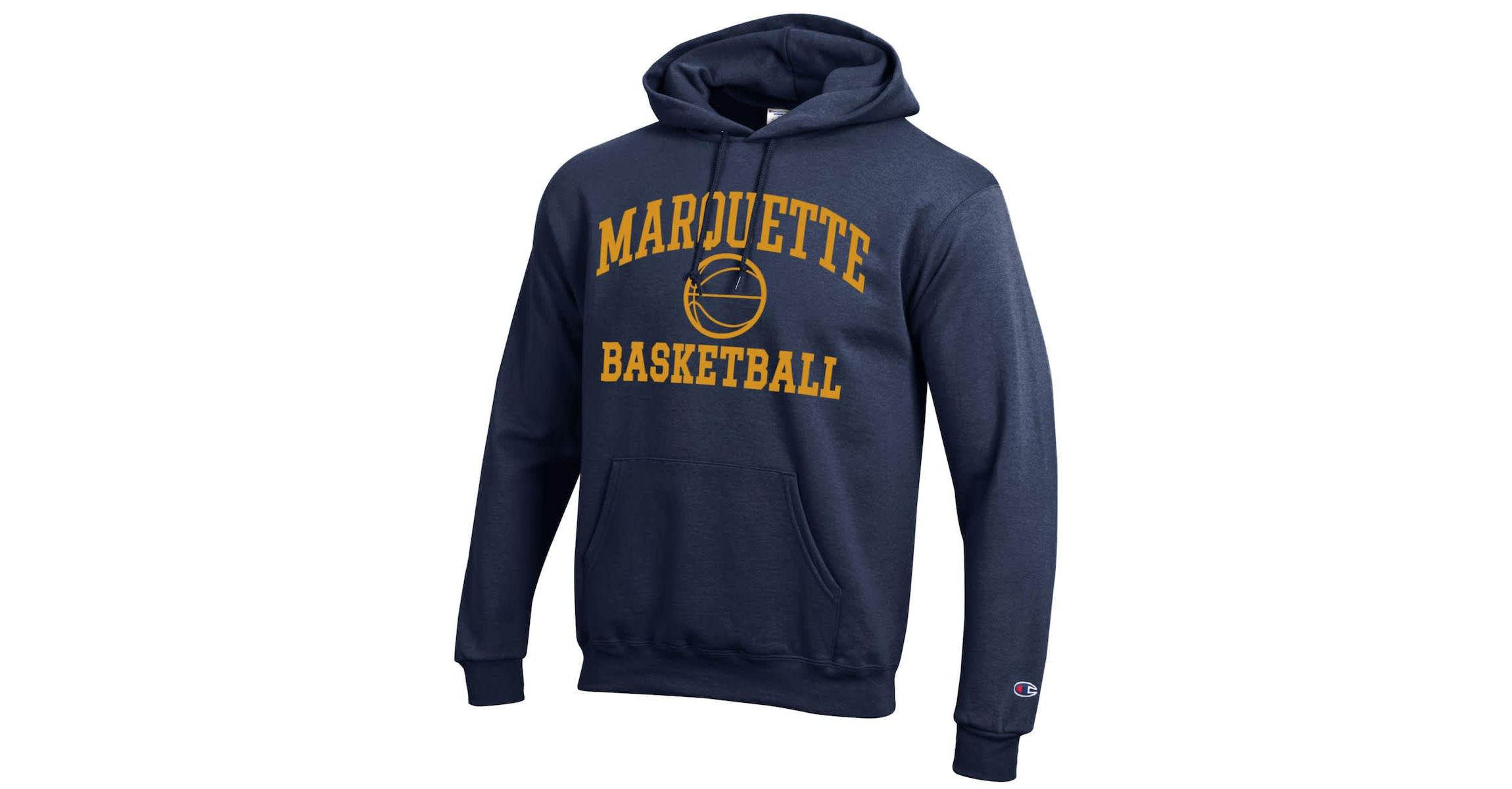 NCAA Marquette Golden Eagles Icon Logo Basketball Eco Powerblend Pullover Hoodie