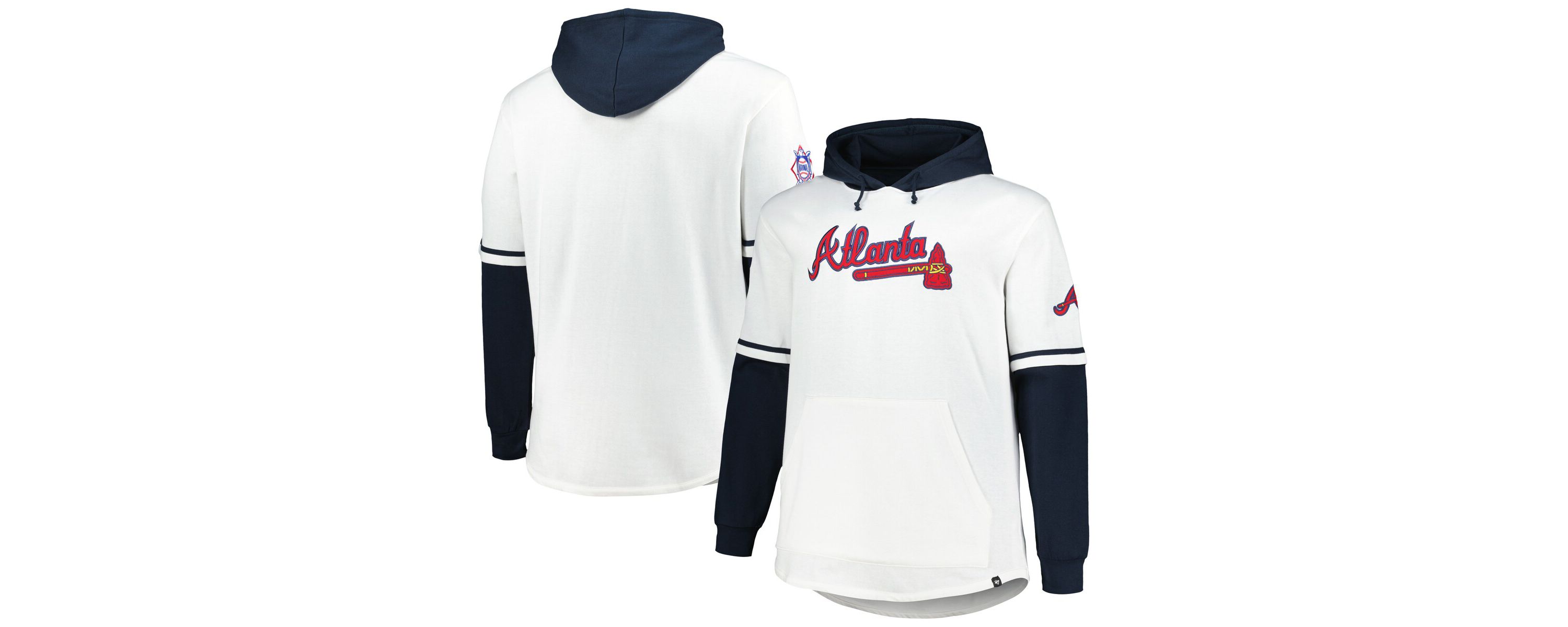 MLB Atlanta Braves Big & Tall Trifecta Shortstop Pullover Hoodie