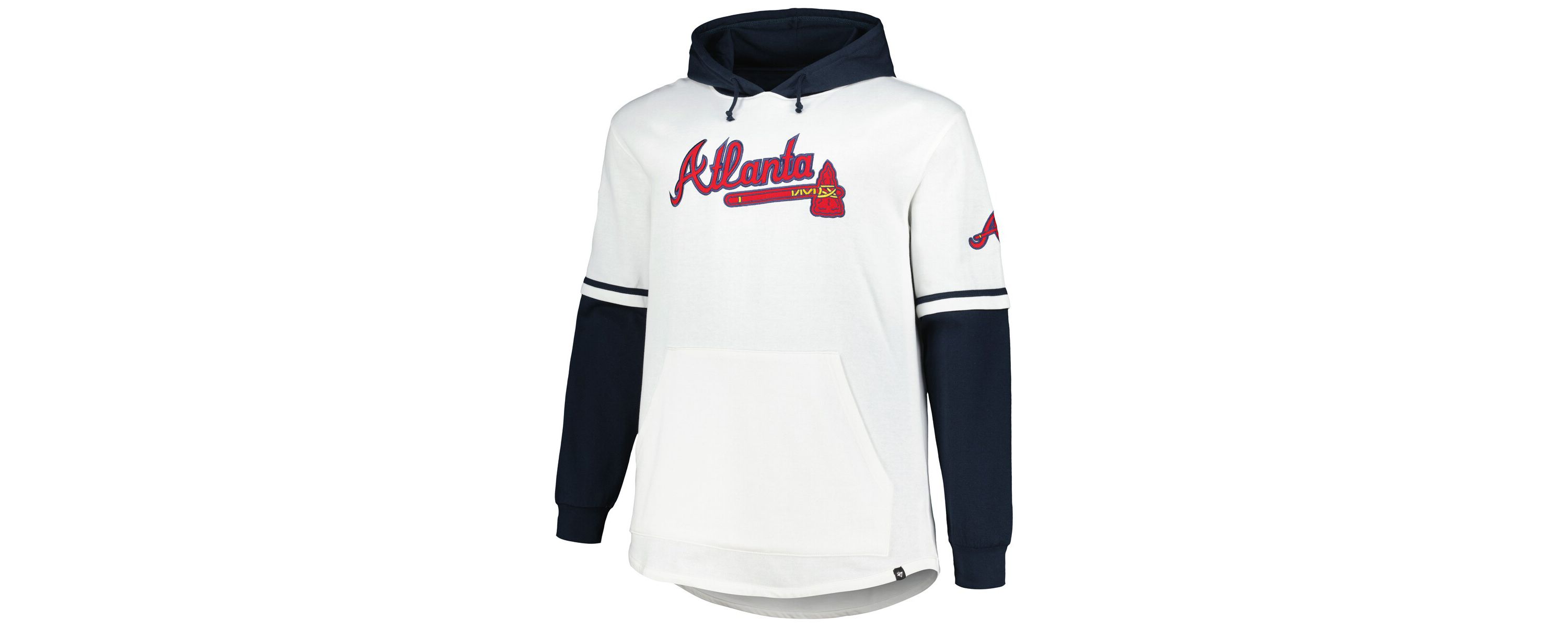 MLB Atlanta Braves Big & Tall Trifecta Shortstop Pullover Hoodie