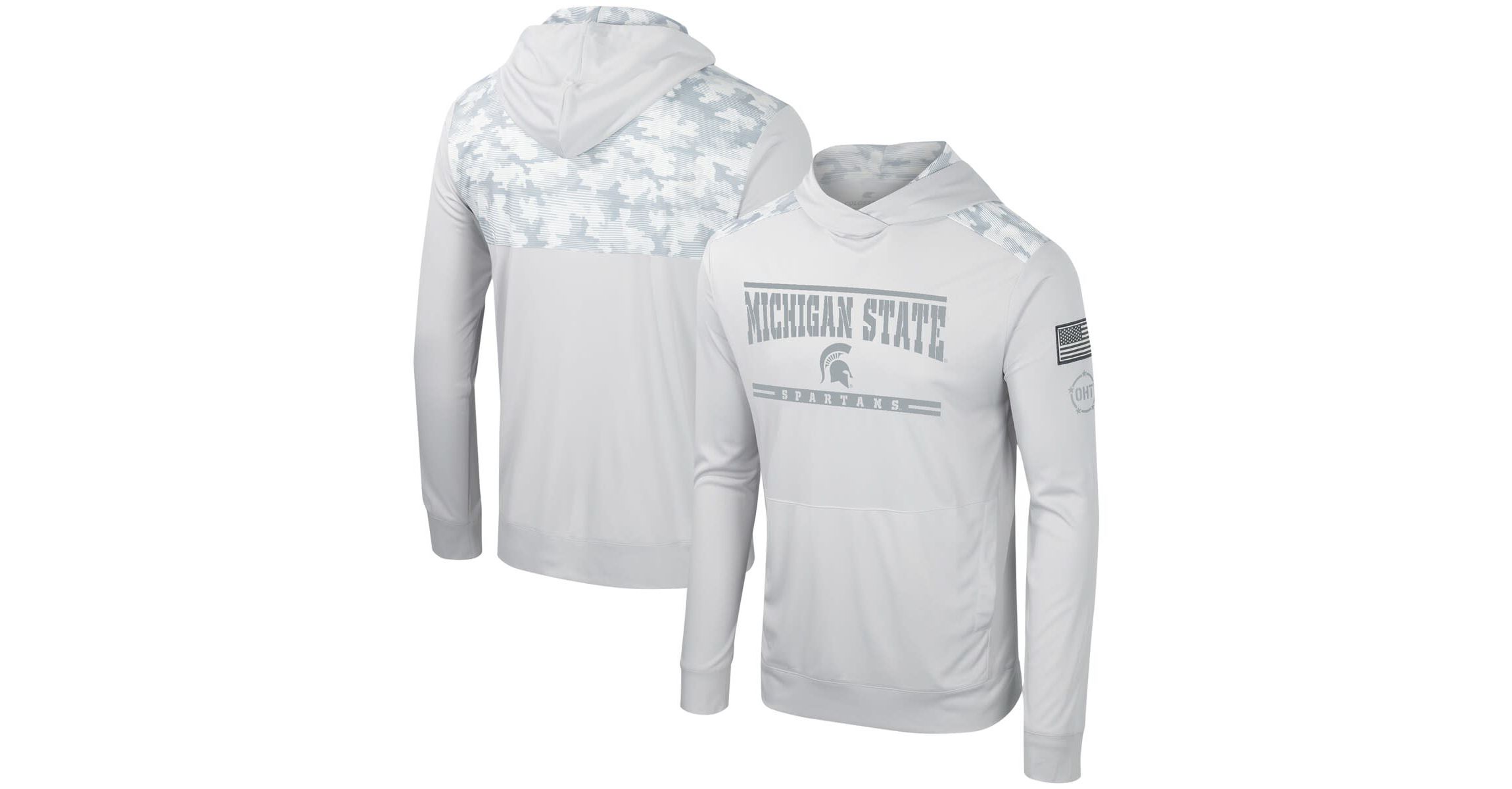 NCAA Michigan State Spartans OHT Military Appreciation Long Sleeve Hoodie T-Shirt