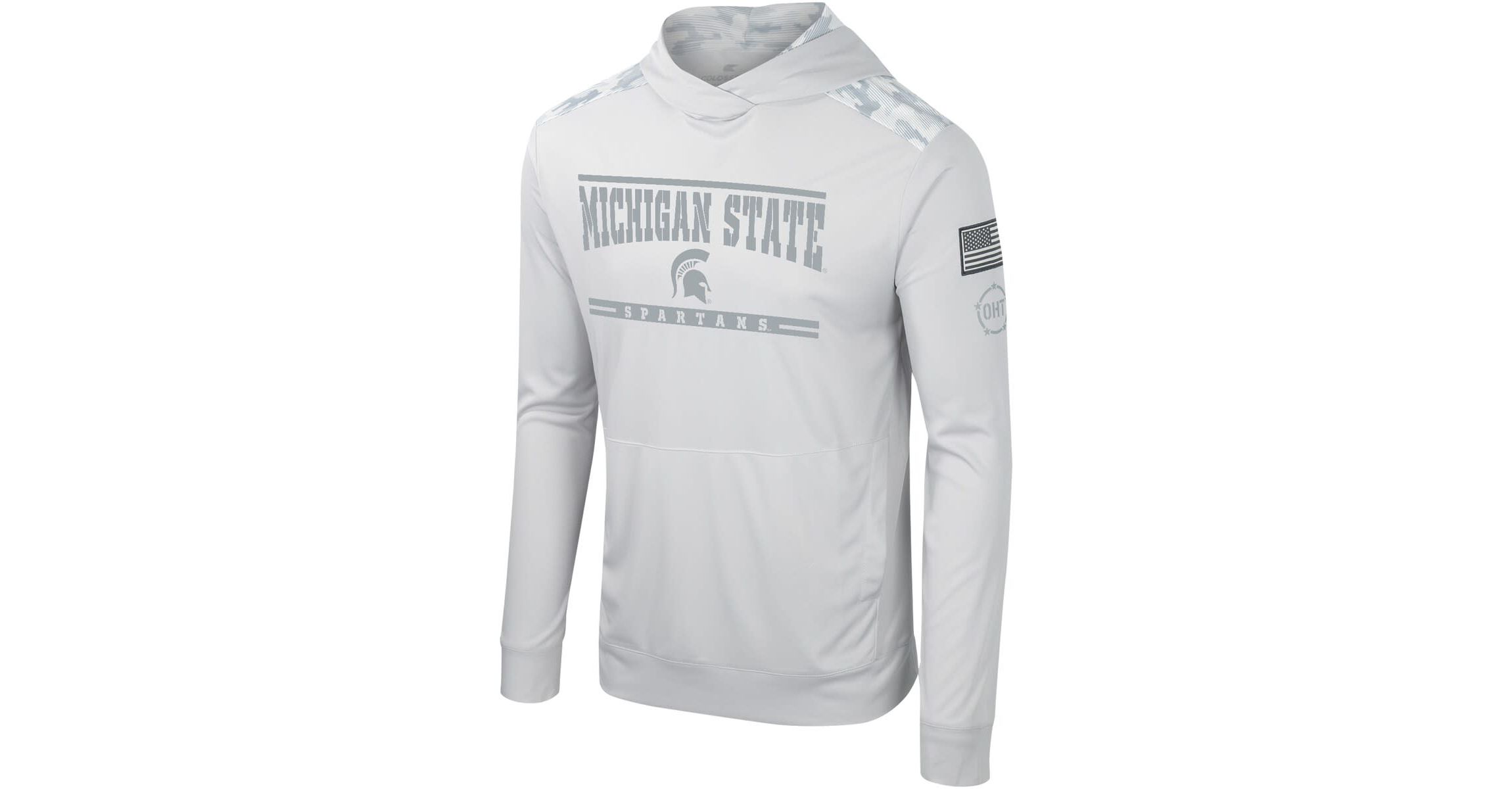 NCAA Michigan State Spartans OHT Military Appreciation Long Sleeve Hoodie T-Shirt