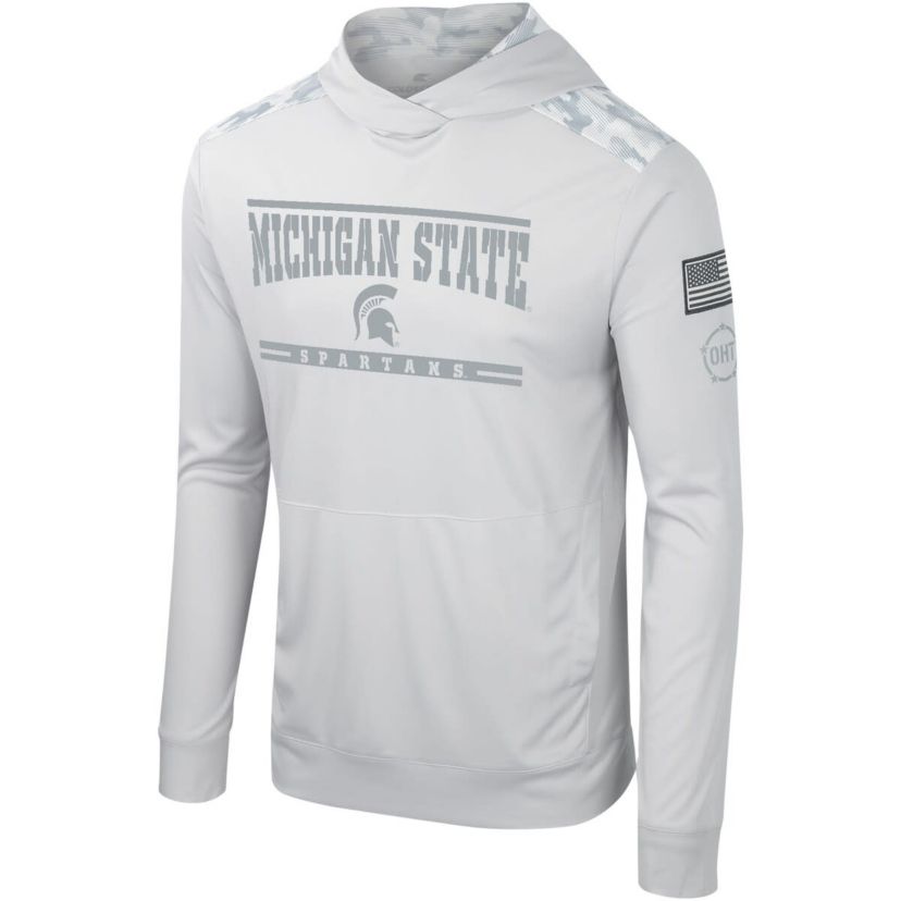 NCAA Michigan State Spartans OHT Military Appreciation Long Sleeve Hoodie T-Shirt
