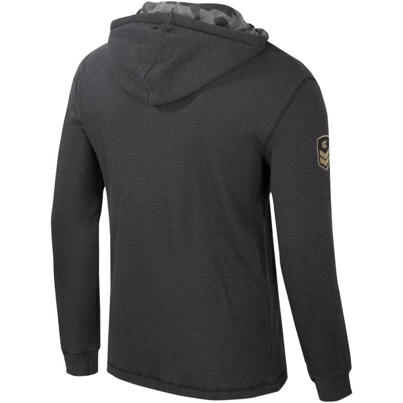 NCAA West Virginia Mountaineers OHT Military Appreciation Henley Pullover Hoodie