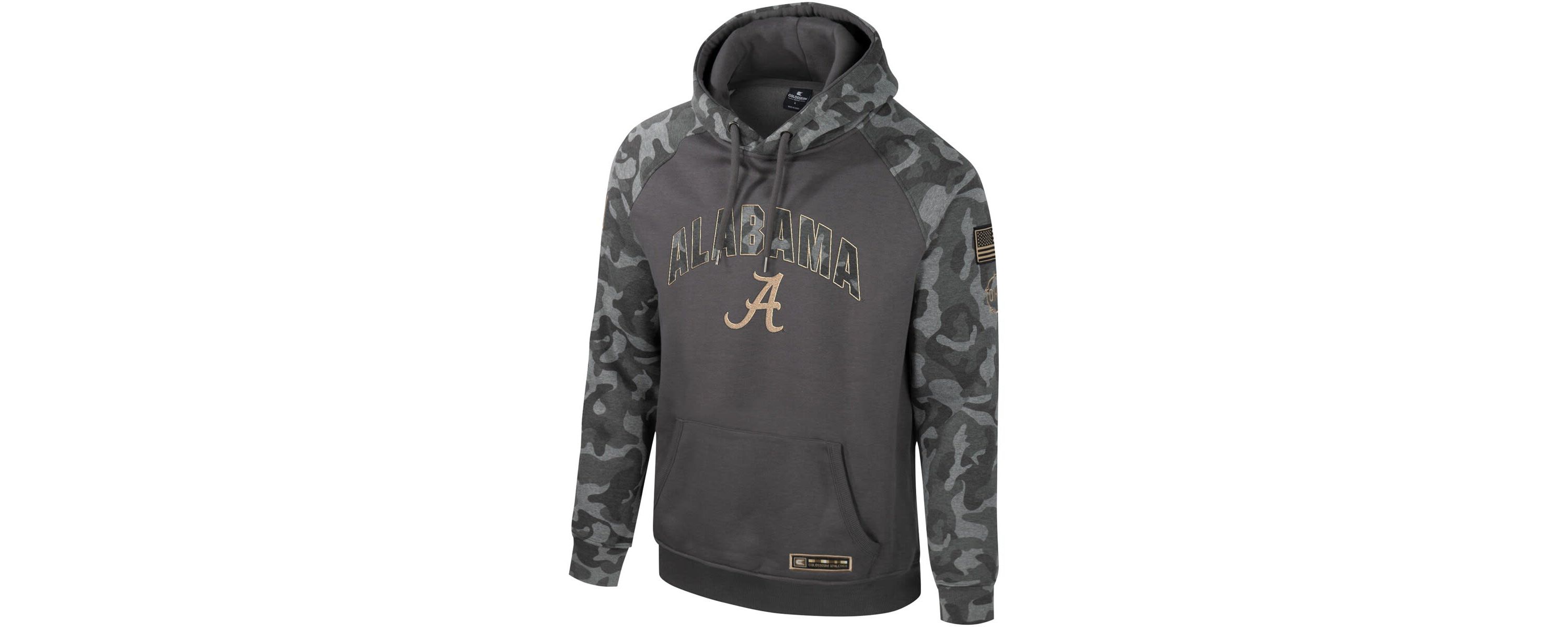 Alabama Crimson Tide NCAA Alabama Tide OHT Military Appreciation Raglan Pullover Hoodie