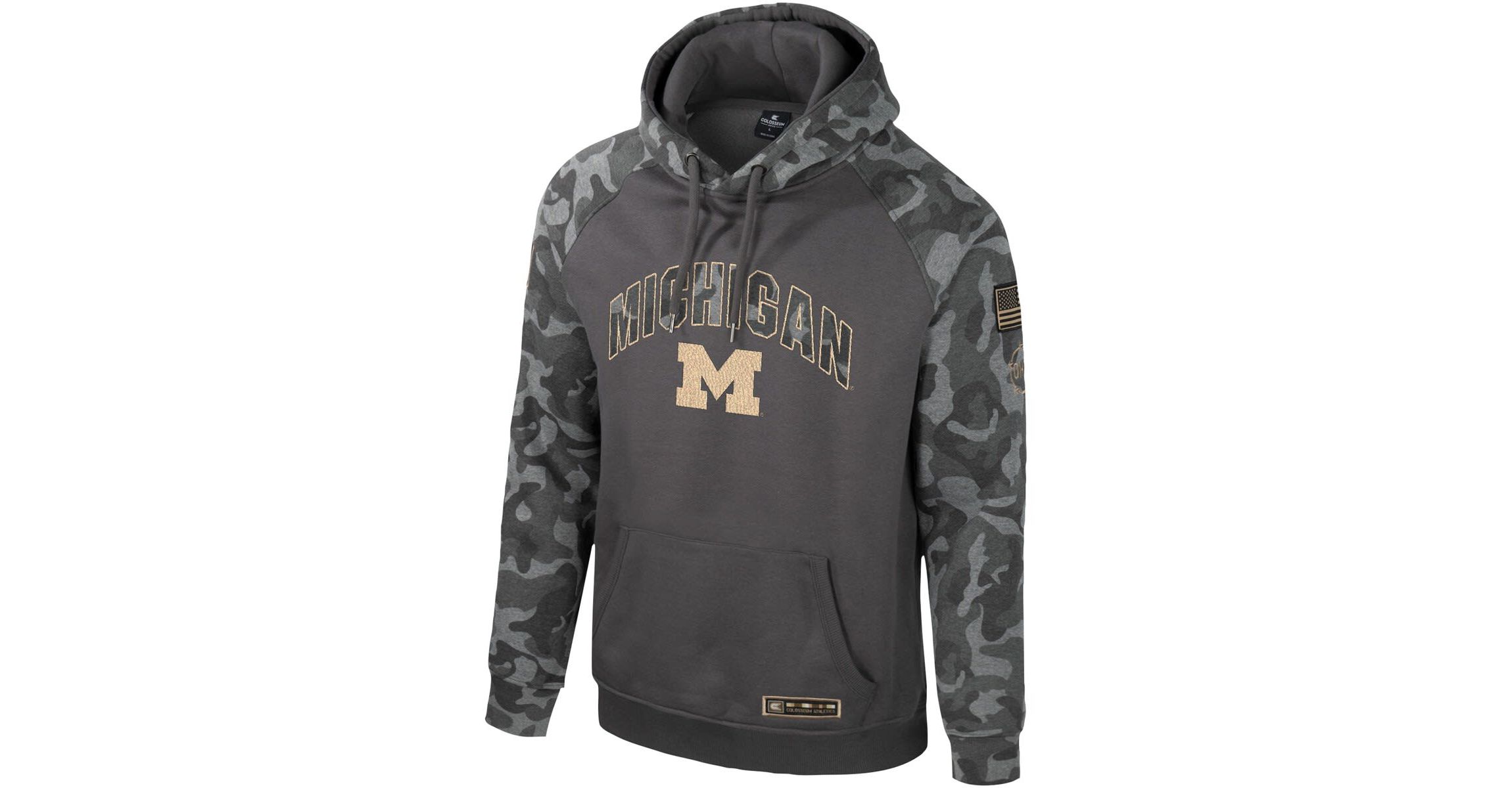 NCAA Michigan Wolverines OHT Military Appreciation Raglan Pullover Hoodie