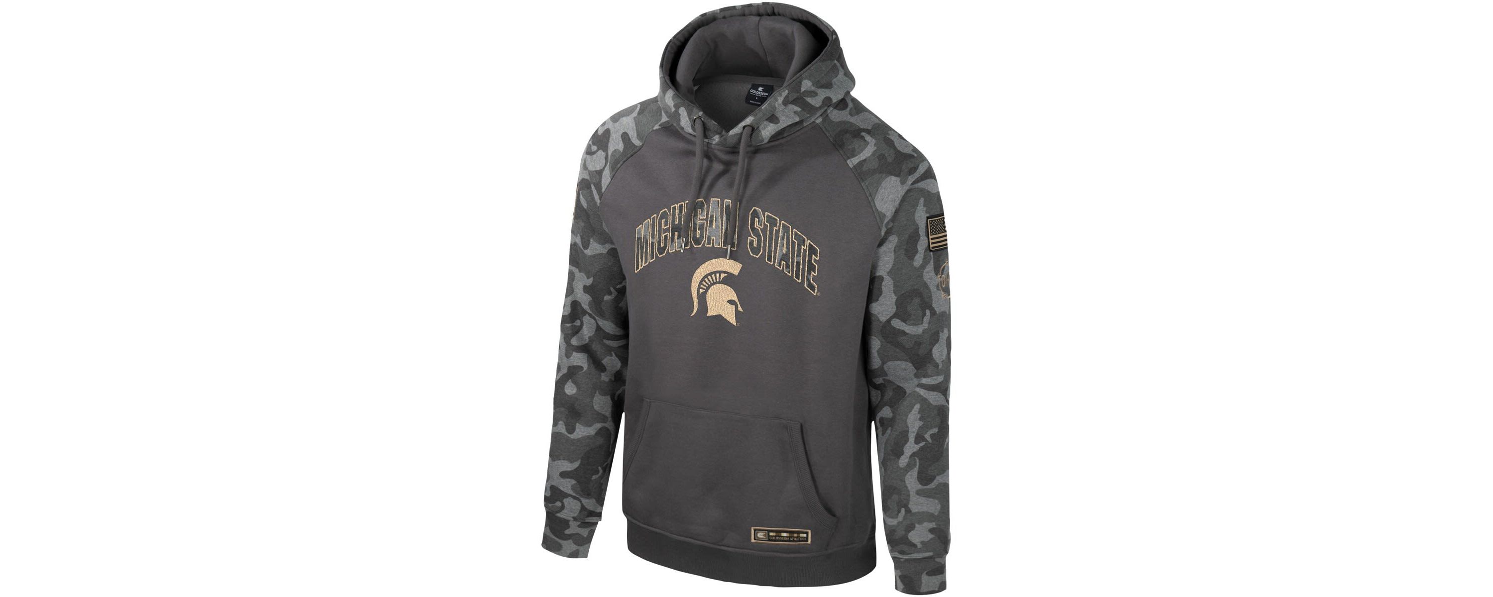 NCAA Michigan State Spartans OHT Military Appreciation Raglan Pullover Hoodie