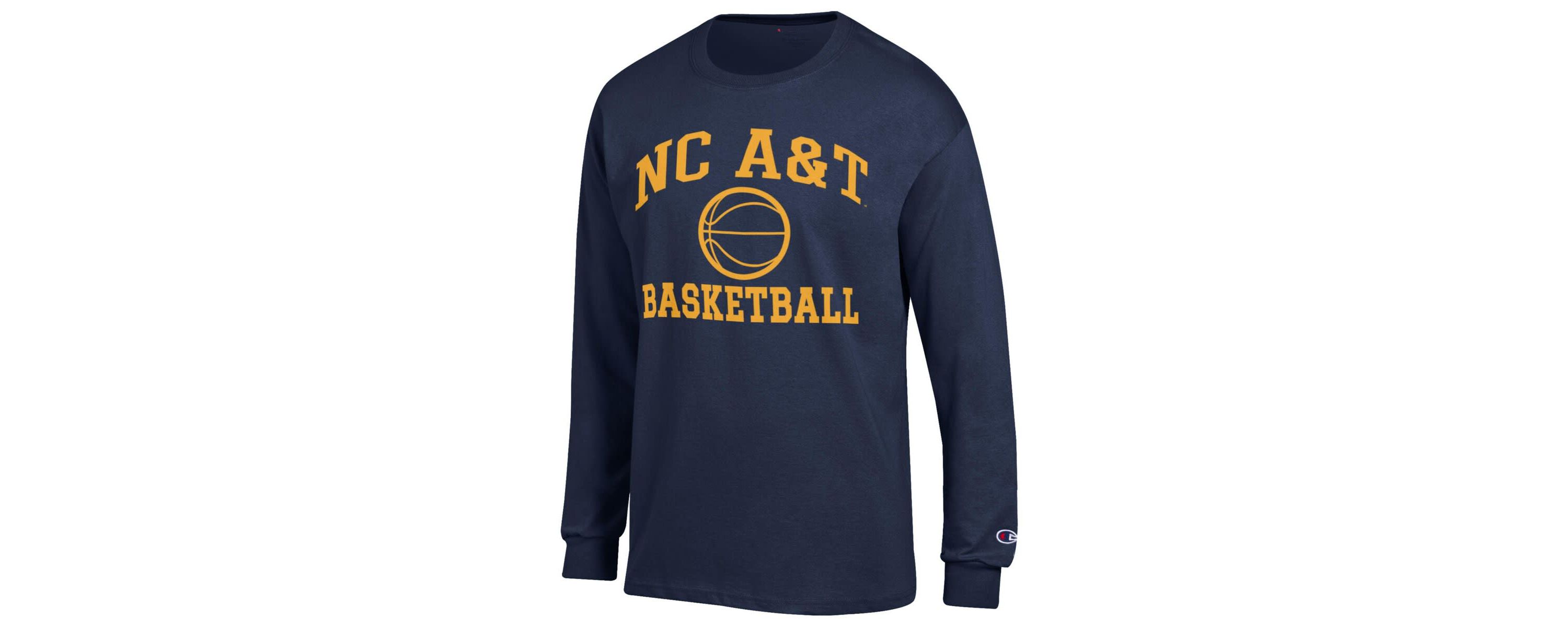 NC A&T Aggies NCAA North Carolina A&T Aggies Icon Logo Basketball Jersey Long Sleeve T-Shirt
