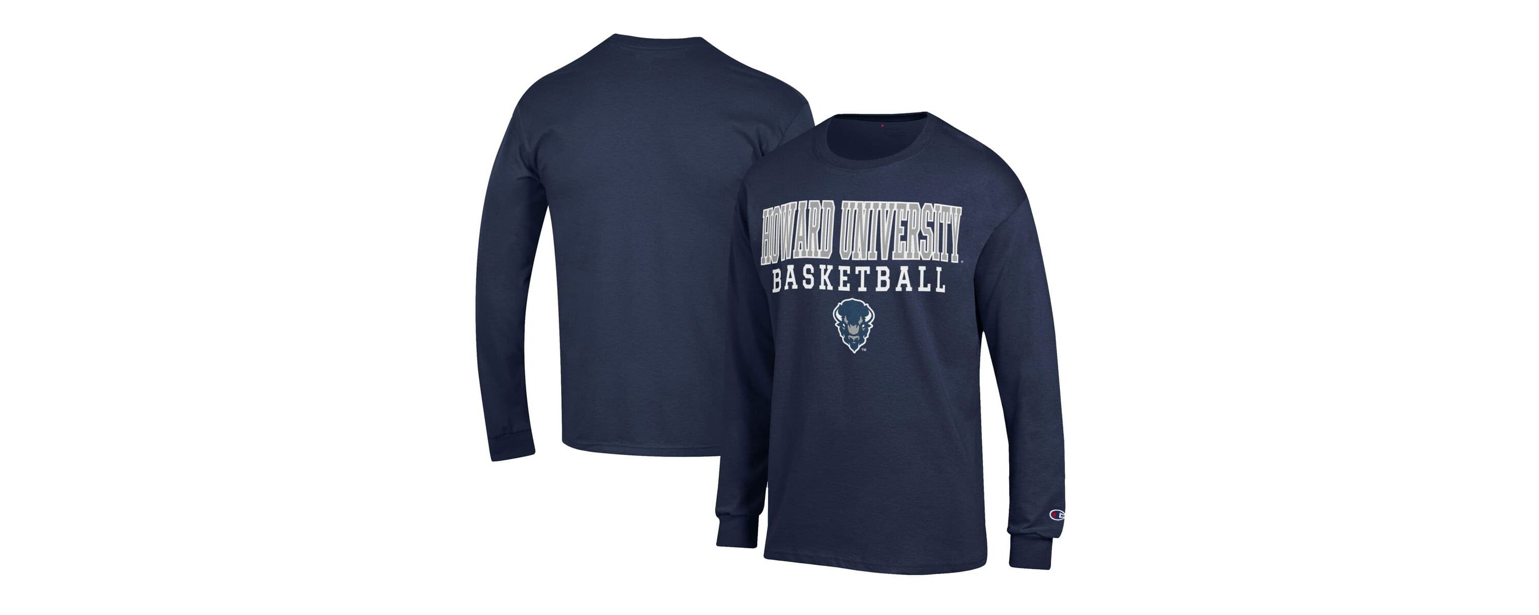 NCAA Howard Bison Icon Logo Basketball Jersey Long Sleeve T-Shirt